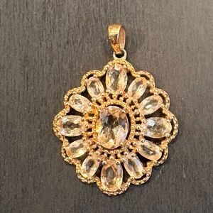 Vintage 925 (Citrine ?) Pendant